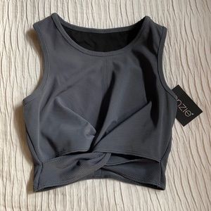 NWT Onzie front twist ribbed crop bra